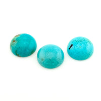 11.6mm Arizona Stabilized Turquoise Round Cabs