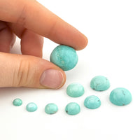 5 to 16mm Mexican Turquoise Round Cabs