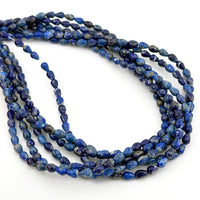 7x5mm Chilean Lapis Teardrop Bead Strands