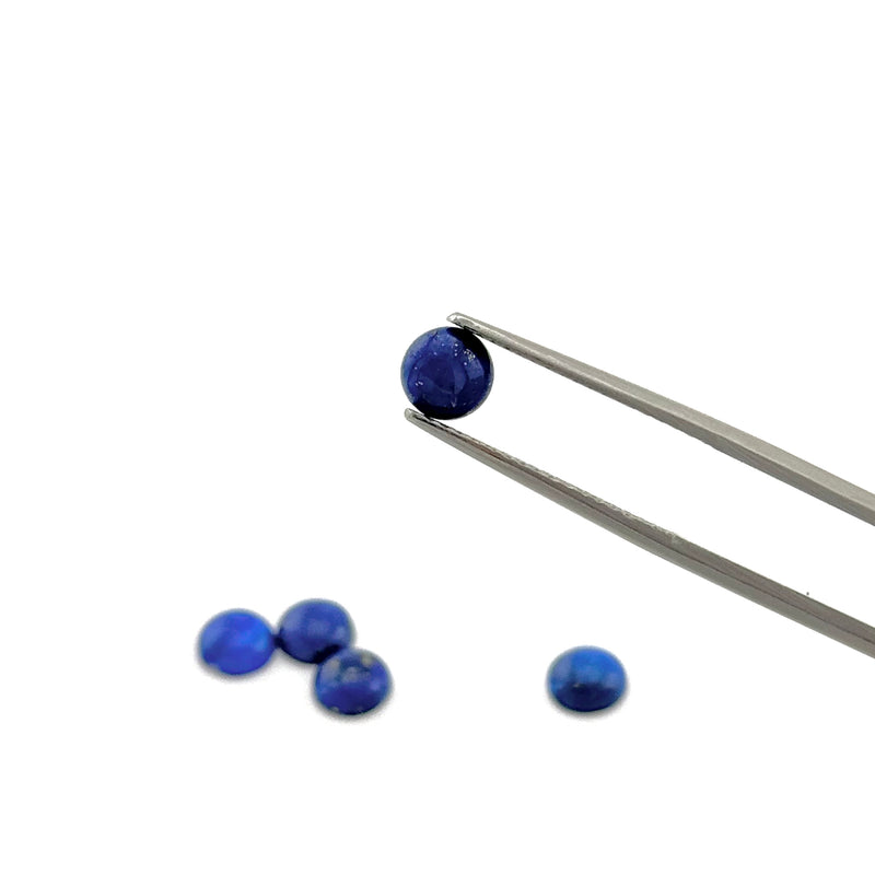 4 to 7mm Chilean Lapis Round Cabs