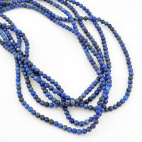 4mm Chilean Lapis Round Bead Strands