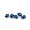 10x7x4mm Chilean Lapis Flat Oval Beads