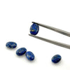 10x7x4mm Chilean Lapis Flat Oval Beads