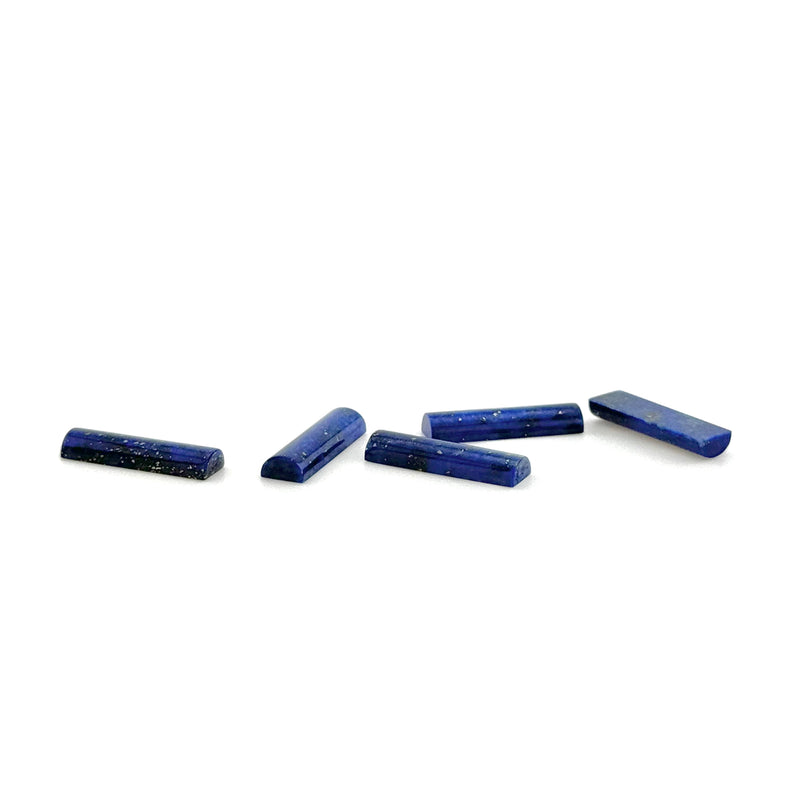 14x4mm Chilean Lapis Half Cylinders