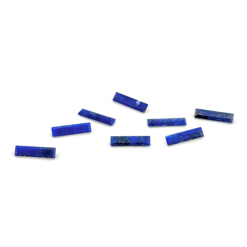 12x3mm Chilean Lapis Elongated Baguettes