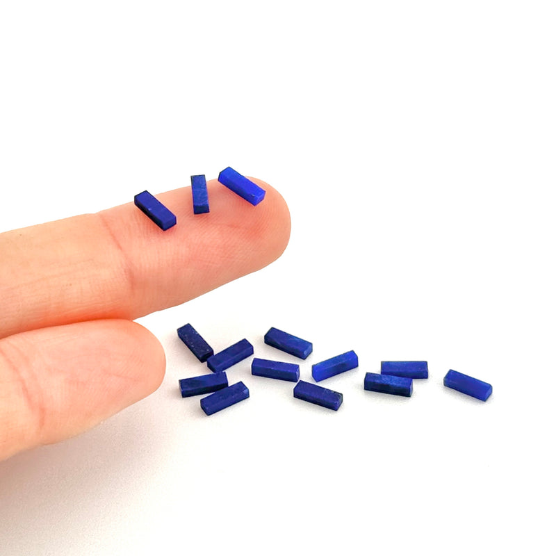 6x1.5x2mm Chilean Lapis Bars