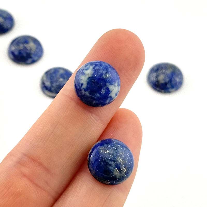 11.6 to 13.6mm Chilean Lapis Round Cabs