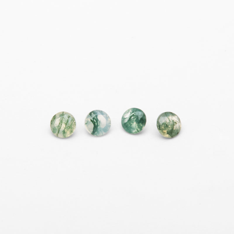 3mm Moss Agate Rounds