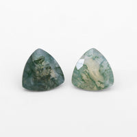 4 to 8mm Moss Agate Trillions