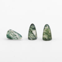 5x3mm Moss Agate Bullet Cabs