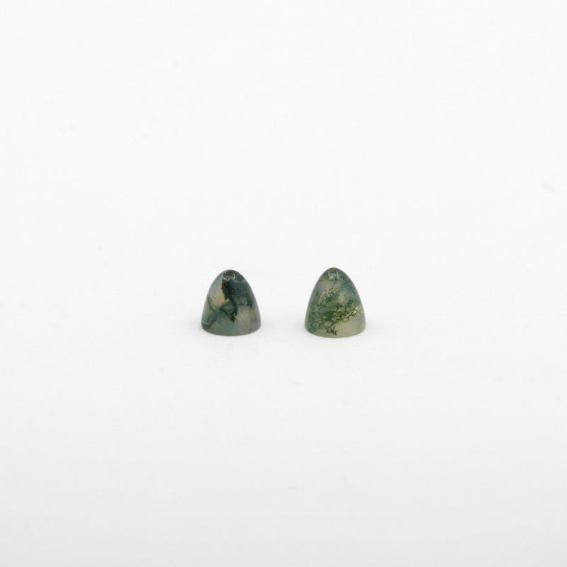 3mm Moss Agate Bullet Cabs