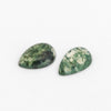 5x3 to 8x5mm Moss Agate Pear Cabs