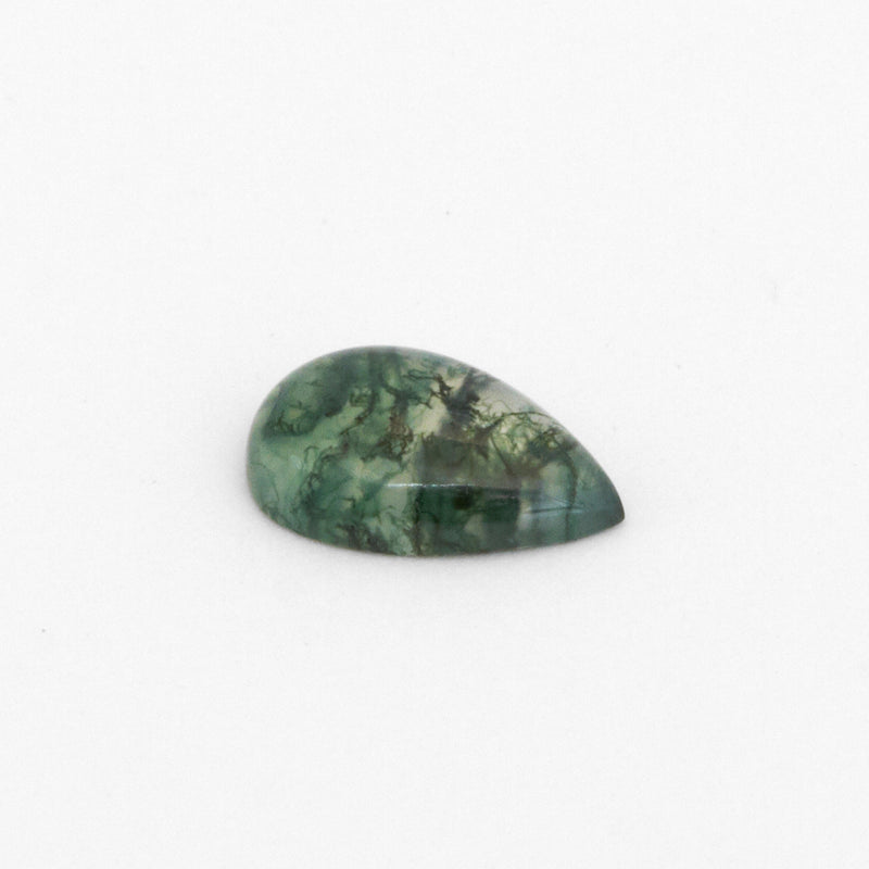 5x3 to 8x5mm Moss Agate Pear Cabs