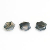 10x8 to 11x7mm Moss Agate Hex Tablets™