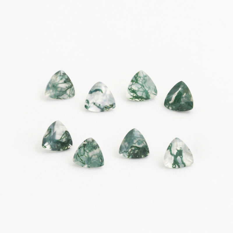 3mm Moss Agate Trillions