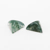 6 to 7mm Moss Agate Triangle Sugarloaf Cabs