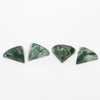 6 to 7mm Moss Agate Triangle Sugarloaf Cabs