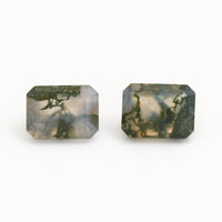 7x5 to 8x6mm Moss Agate Emerald Cuts