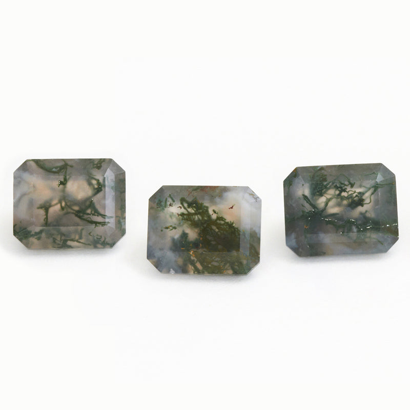 10x8 to 11x9mm Moss Agate Emerald Cuts