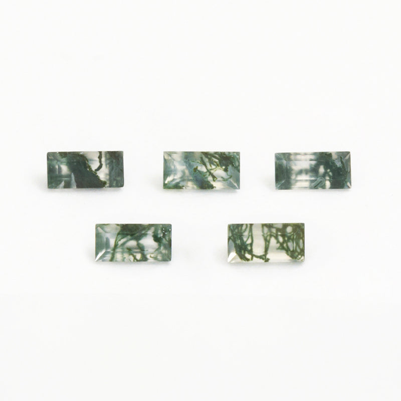 4x2mm Moss Agate Baguettes