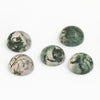 4 to 8mm Moss Agate Round Cabs