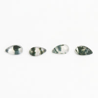 4x2.5mm Moss Agate Pear Cabs