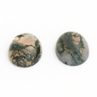 9x7 to 12x10mm Moss Agate Oval Cabs