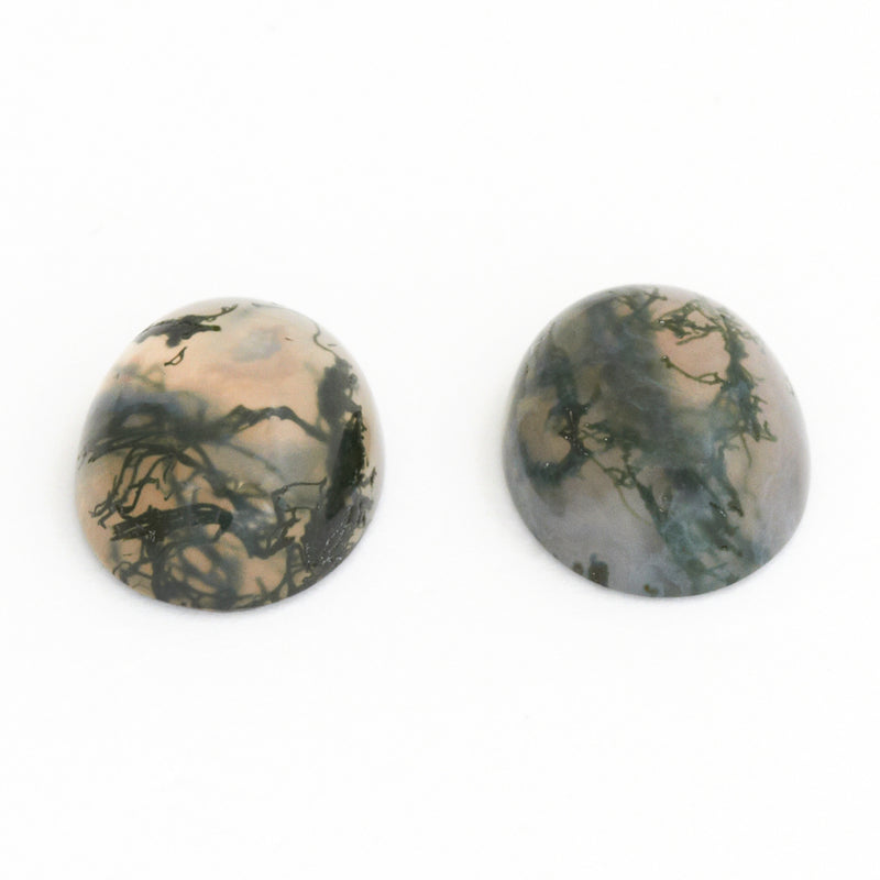 9x7 to 12x10mm Moss Agate Oval Cabs