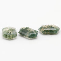 10x8 to 11x7mm Moss Agate Hex Tablets™