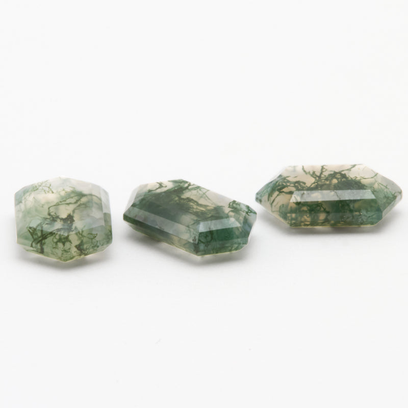 10x8 to 11x7mm Moss Agate Hex Tablets™