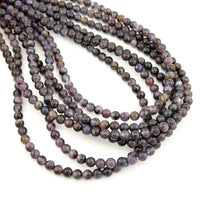 6 to 8mm Nevada Dark Purple Sage Chalcedony® Round Bead Strands