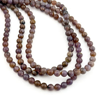 6 to 8mm Nevada Light Purple Sage Chalcedony® Round Bead Strands