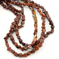 Indian Red Agate Polished Baroque Bead Strands