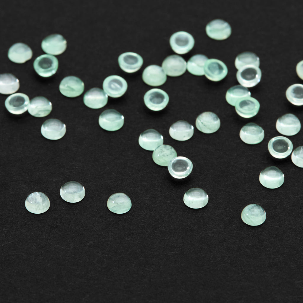 3mm Green Indian Moonstone Round Cabs