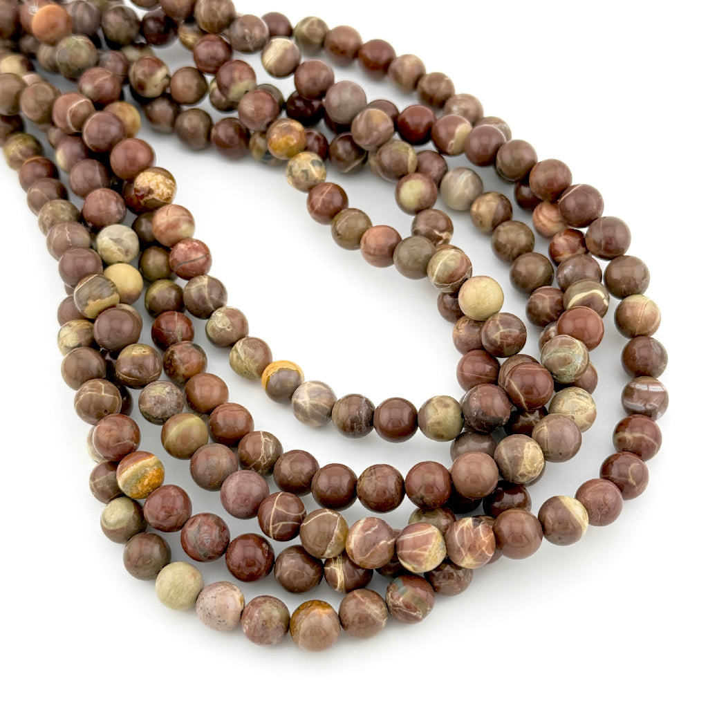 8mm Rhyolite Round Bead Strands
