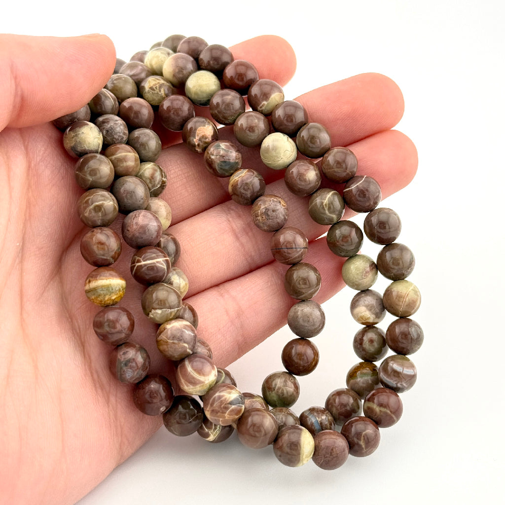 8mm Rhyolite Round Bead Strands