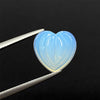 12mm Oregon Blue Hyalite Opal Carved Hearts