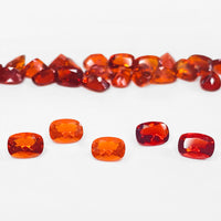 7x5mm Orange Mexican Fire Opal Cushions