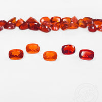 7x5mm Orange Mexican Fire Opal Cushions