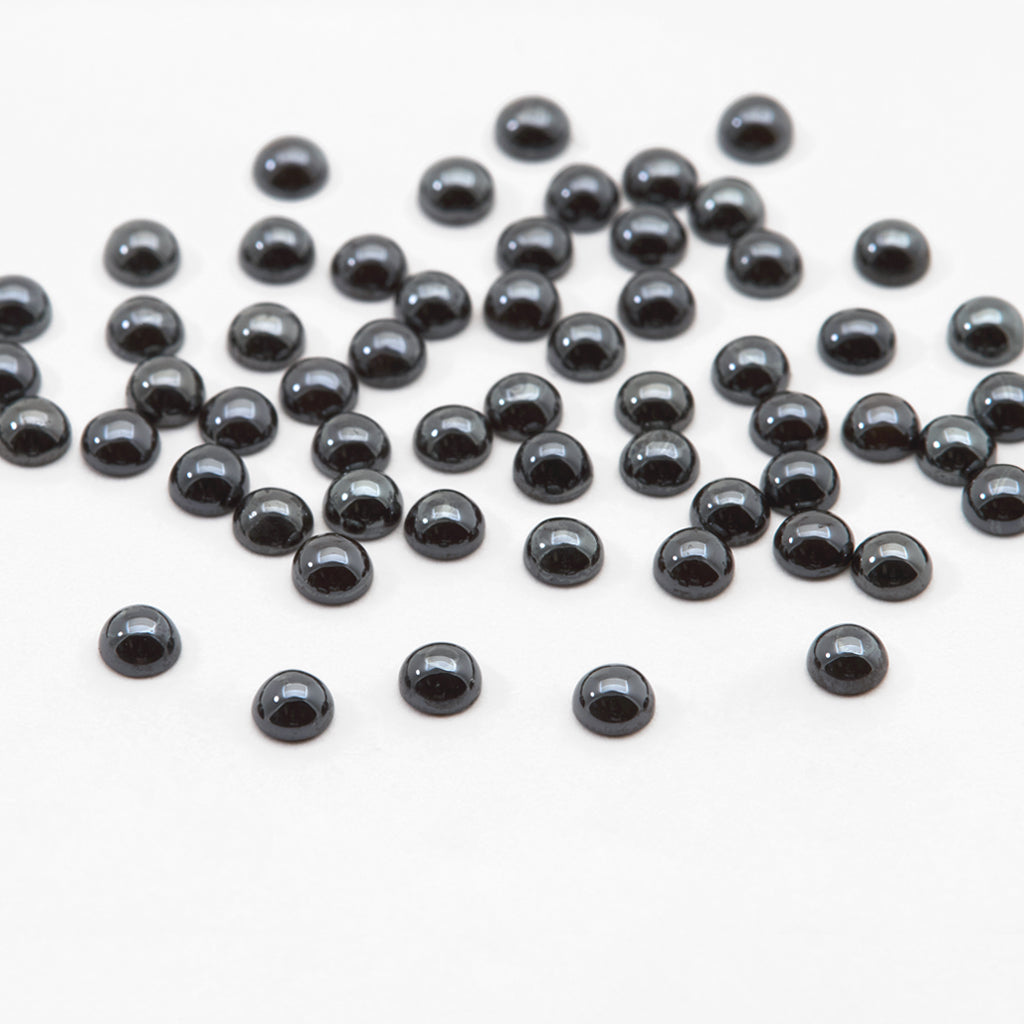 3mm Hematite Round Cabs
