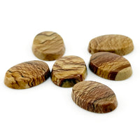 16x12 to 30x22mm Oregon Golden Desert Jasper Beveled Oval Cabs