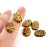 16x12 to 30x22mm Oregon Golden Desert Jasper Beveled Oval Cabs