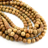 8mm Oregon Golden Desert Jasper Round Bead Strands