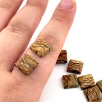 10mm Oregon Golden Desert Jasper Square Cabs