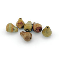 15x10mm Oregon Golden Desert Jasper Pear Beads