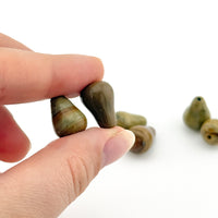 15x10mm Oregon Golden Desert Jasper Pear Beads