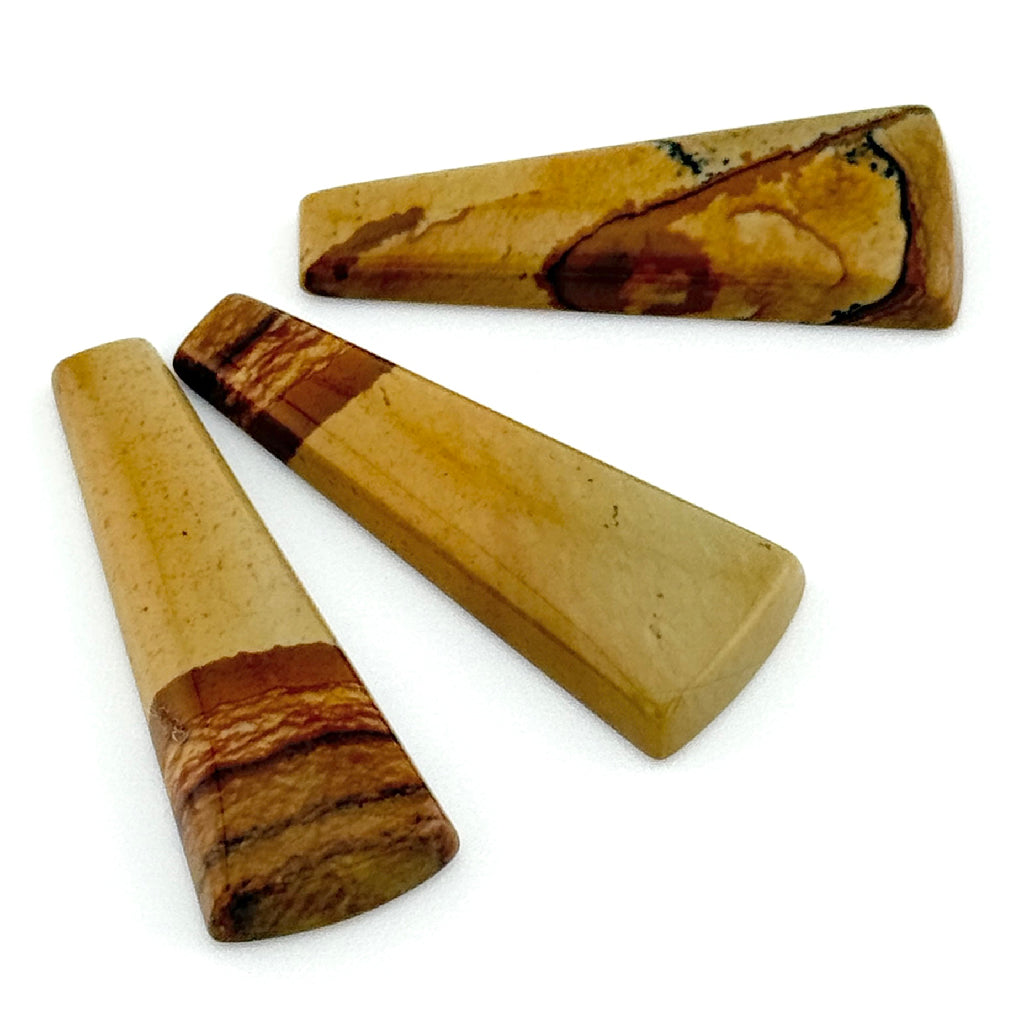 32x12mm Oregon Golden Desert Jasper Wedge Cabs
