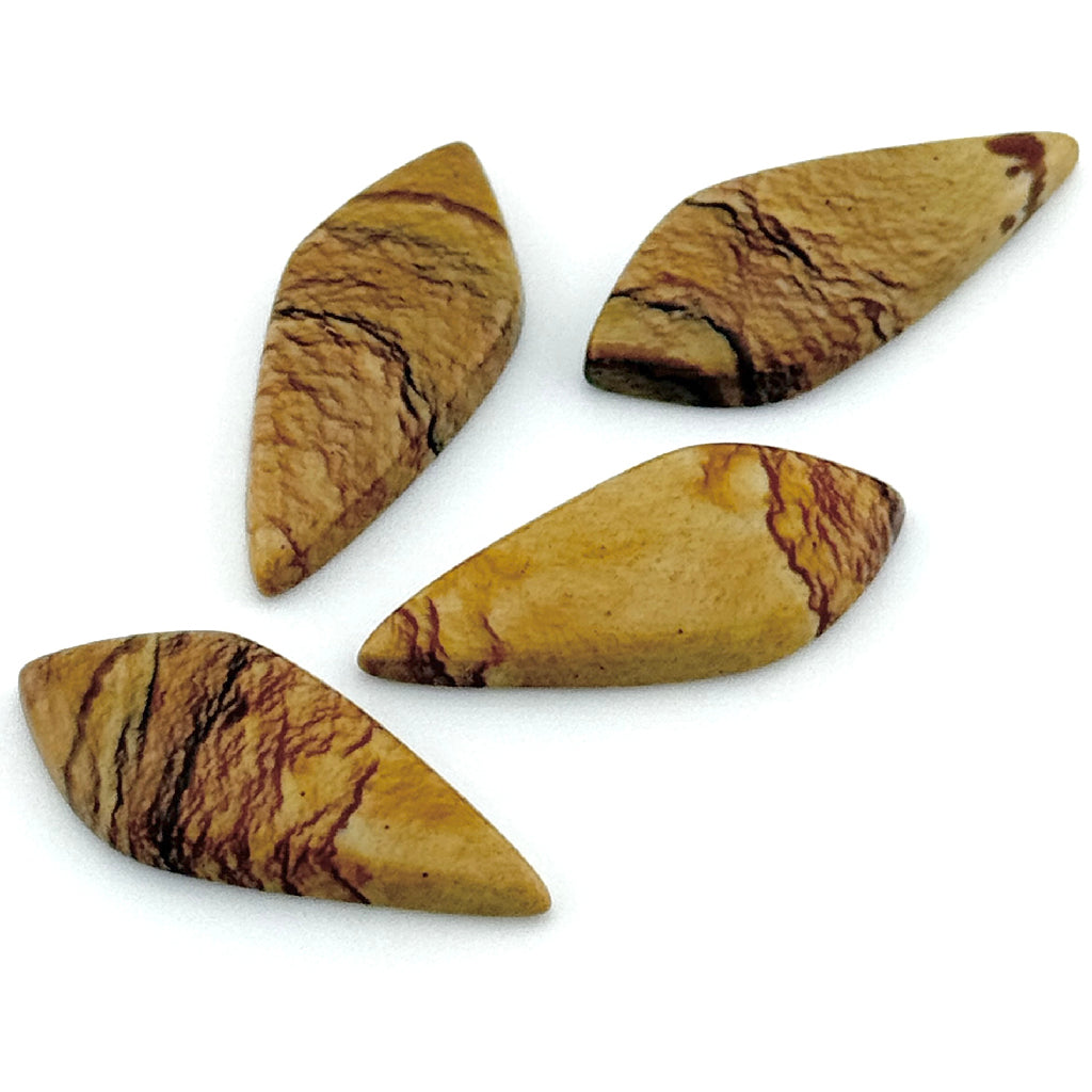 30x13mm Oregon Golden Desert Jasper Teardrop Cabs