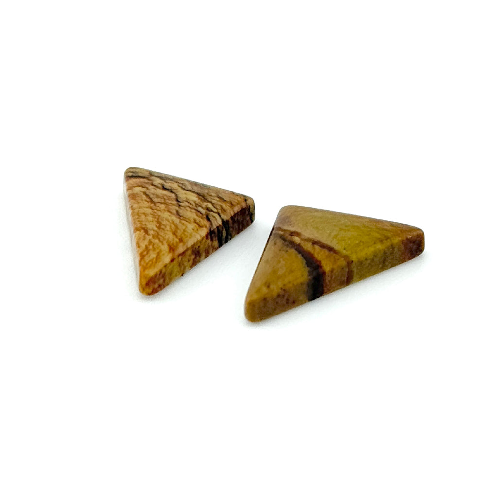 17x14mm Oregon Golden Desert Jasper Triangle Cabs