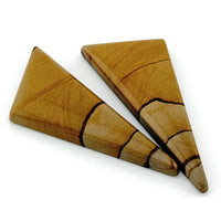 40x15mm Oregon Golden Desert Jasper Triangle Cabs